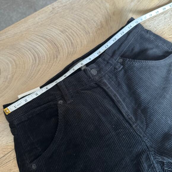 Banana Republic The Slouchy Straight Corduroy Pant Black 27 - Picture 9 of 11